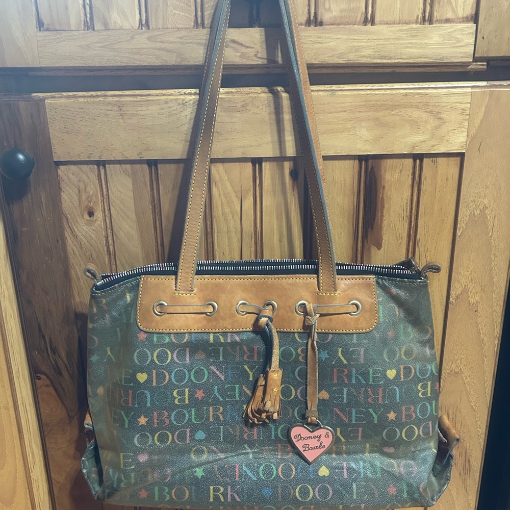 Dooney & Bourke Colorful Logo Tote